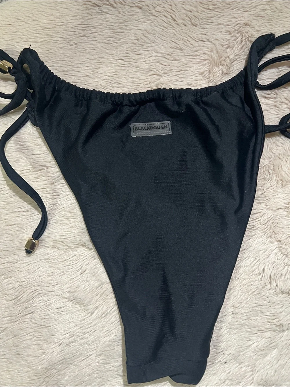 Blackbough Black Tie-Side Triangle Bikini Set